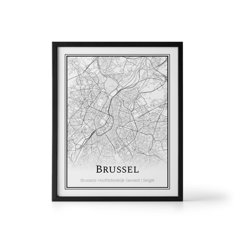 Plattegrond Brussel poster