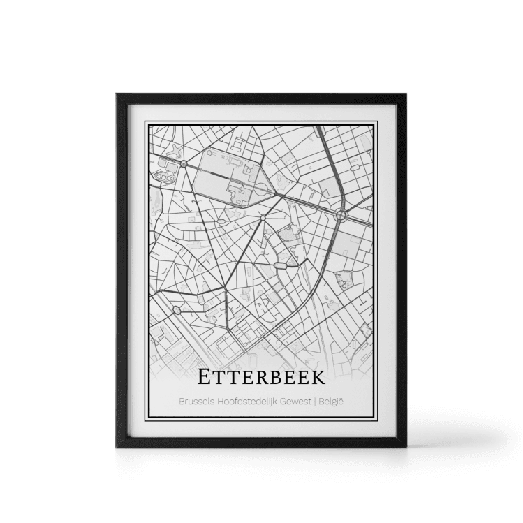 Plattegrond Etterbeek poster