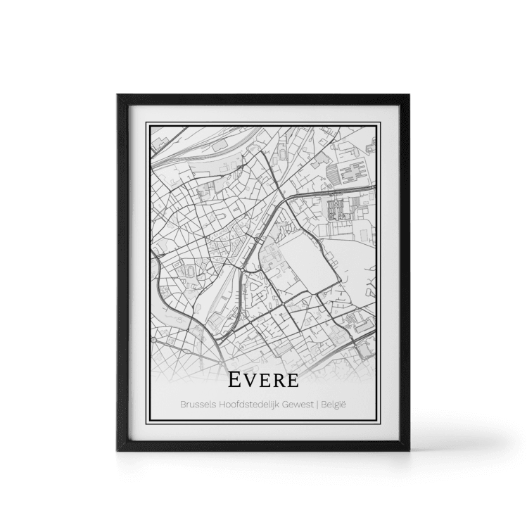 Plattegrond Evere poster