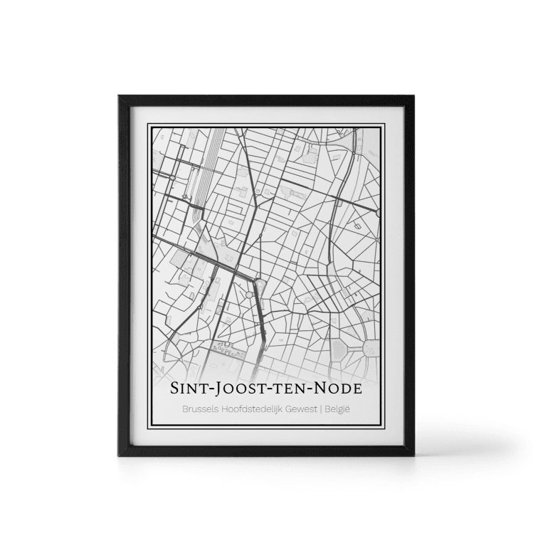 Plattegrond Sint-Joost-ten-Node poster