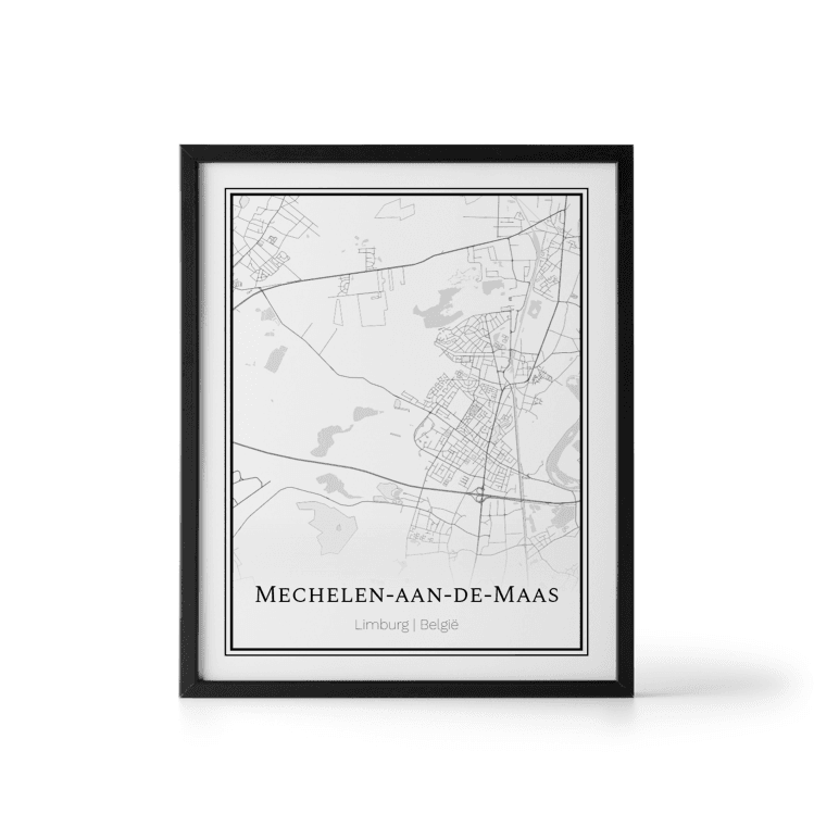 Plattegrond Mechelen-aan-de-Maas poster