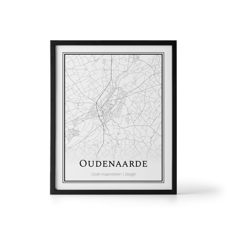 Plattegrond Oudenaarde poster