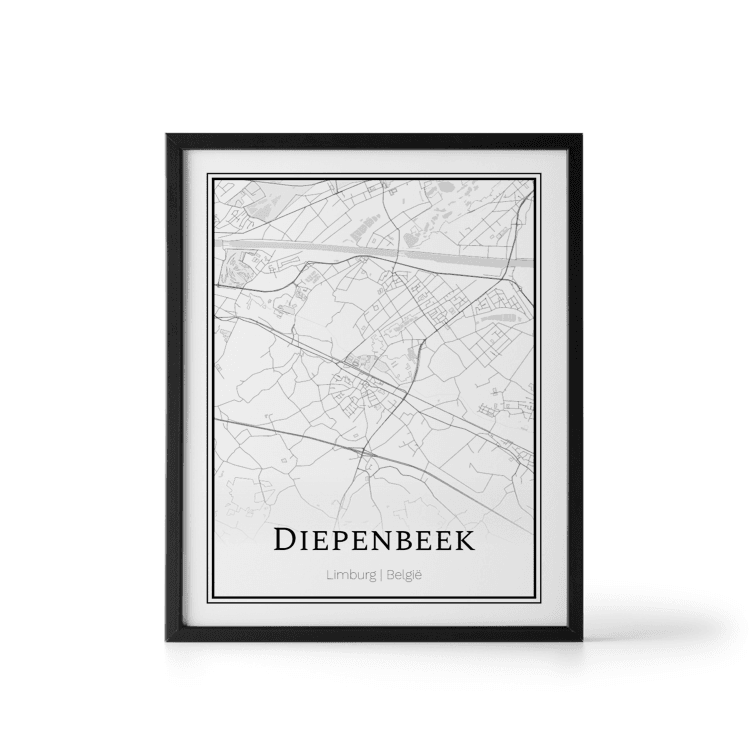 Plattegrond Diepenbeek poster