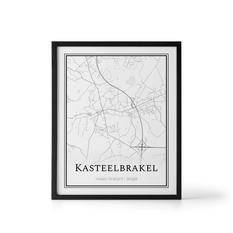 Plattegrond Kasteelbrakel poster
