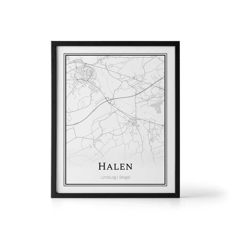 Plattegrond Halen poster