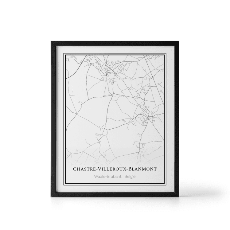 Plattegrond Chastre-Villeroux-Blanmont poster
