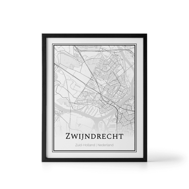 Plattegrond Zwijndrecht poster