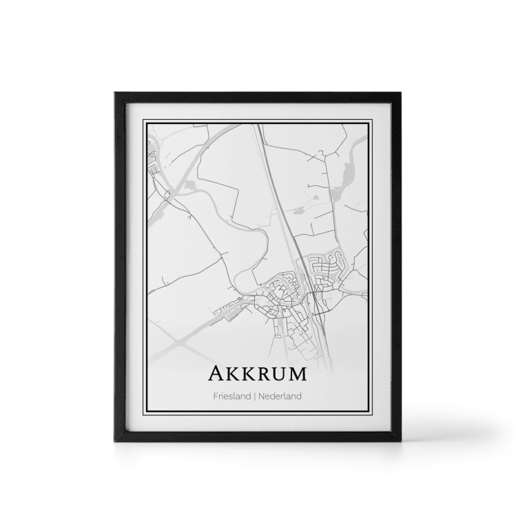 Plattegrond Akkrum poster