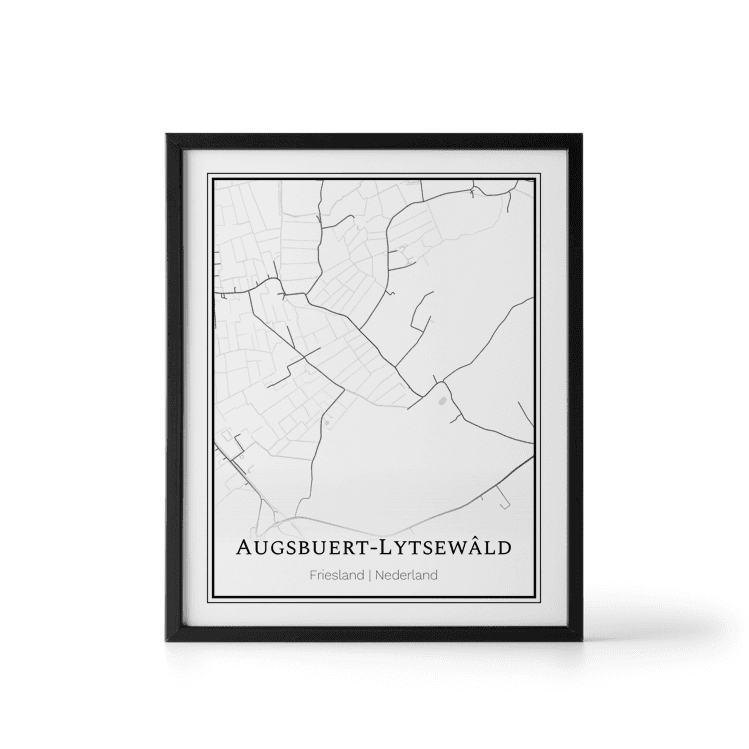 Plattegrond Augsbuert-Lytsewâld poster