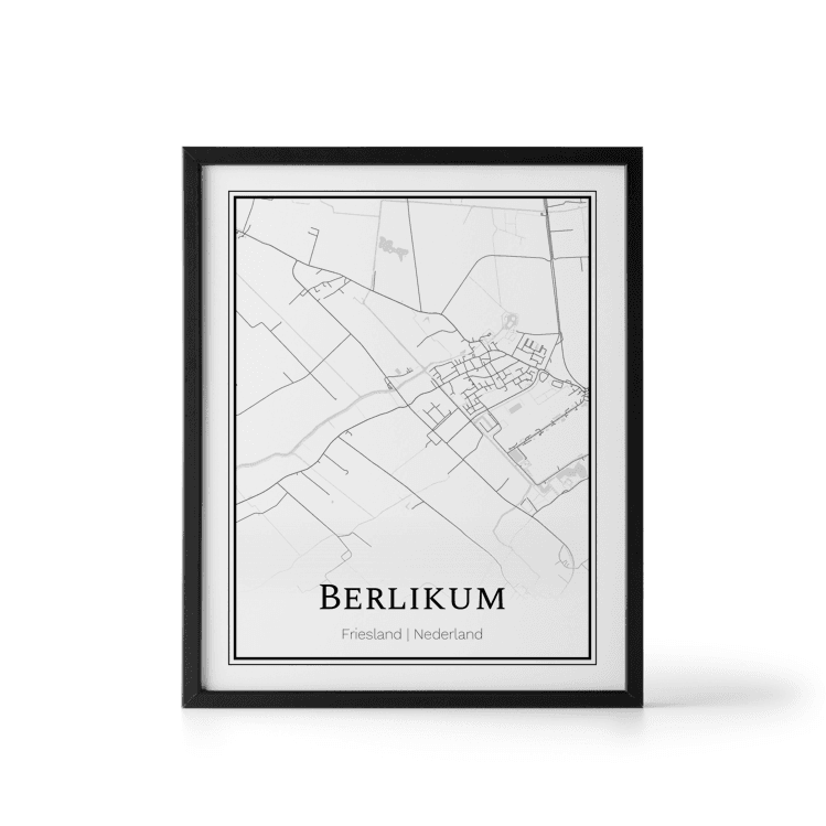 Plattegrond Berlikum poster