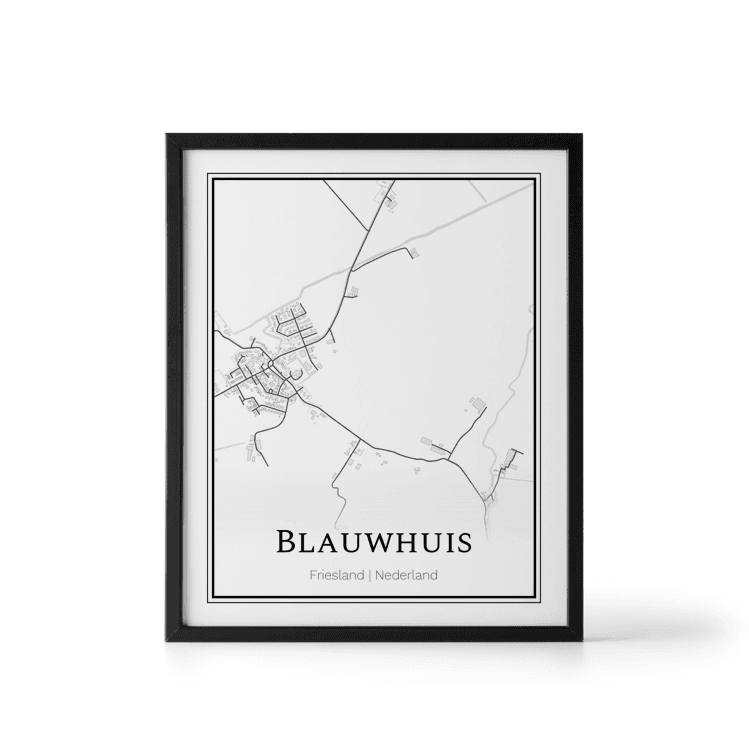 Plattegrond Blauwhuis poster