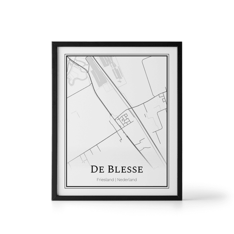 Plattegrond De Blesse poster