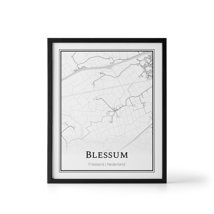 Plattegrond Blessum poster