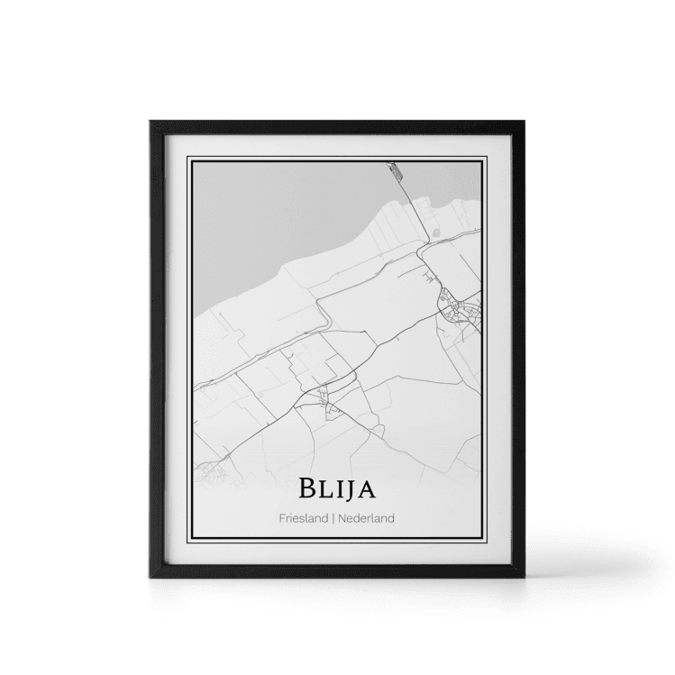 Plattegrond Blija poster
