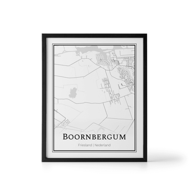 Plattegrond Boornbergum poster