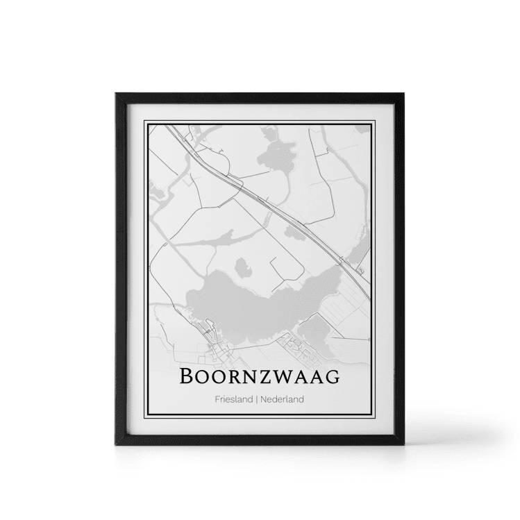 Plattegrond Boornzwaag poster