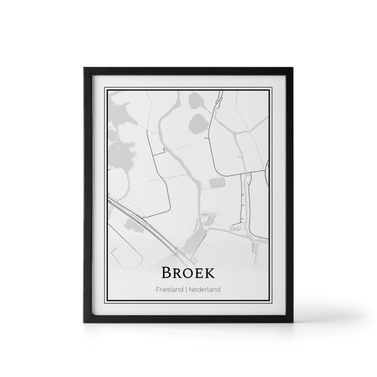 Plattegrond Broek poster