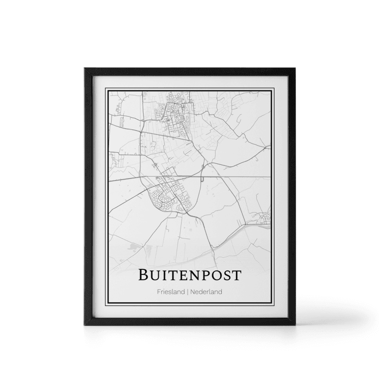 Plattegrond Buitenpost poster