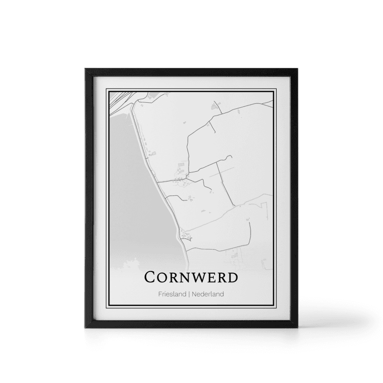 Plattegrond Cornwerd poster
