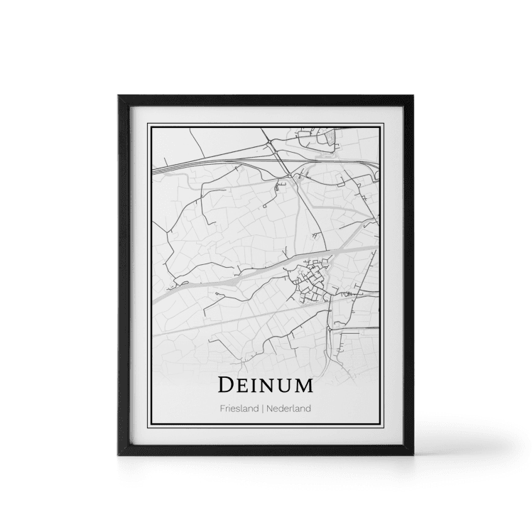 Plattegrond Deinum poster