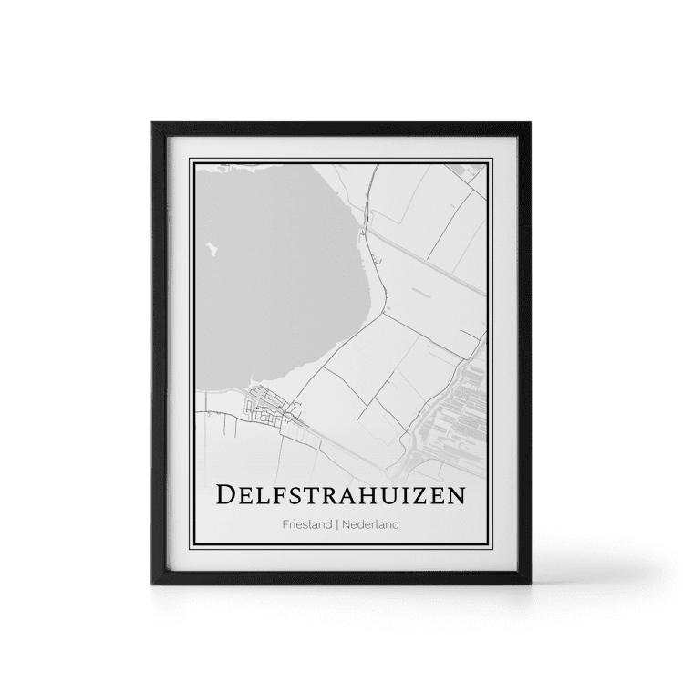 Plattegrond Delfstrahuizen poster