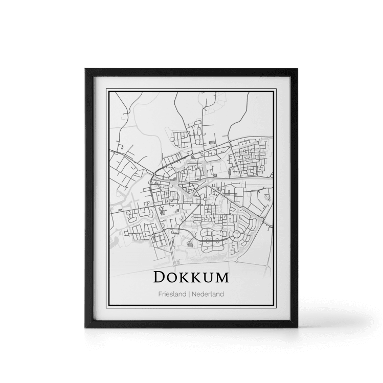 Plattegrond Dokkum poster