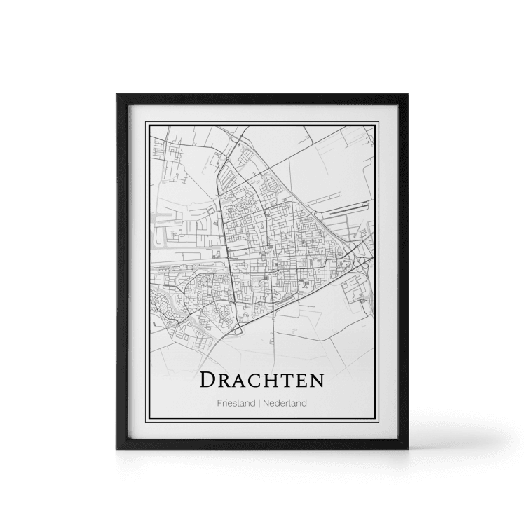 Plattegrond Drachten poster