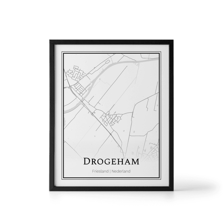 Plattegrond Drogeham poster