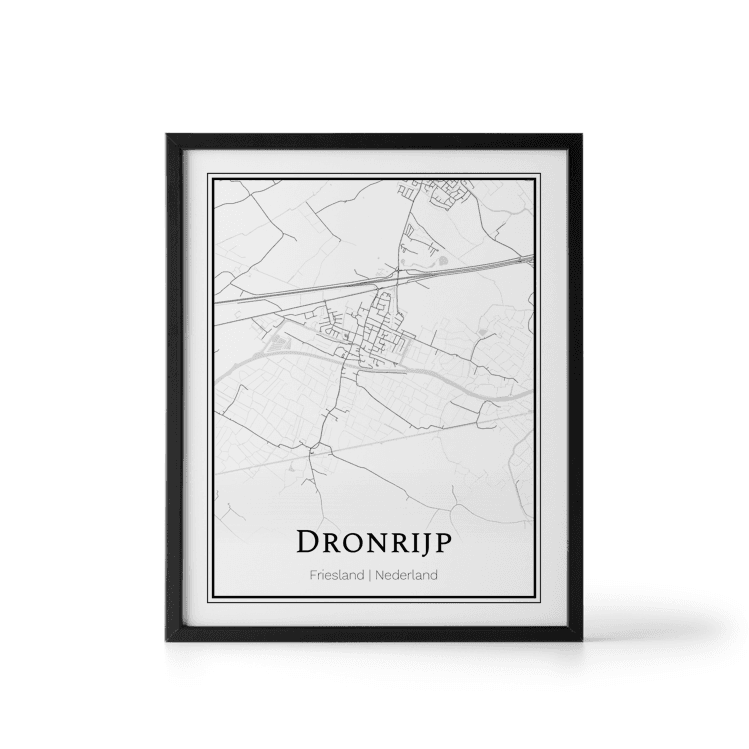 Plattegrond Dronrijp poster
