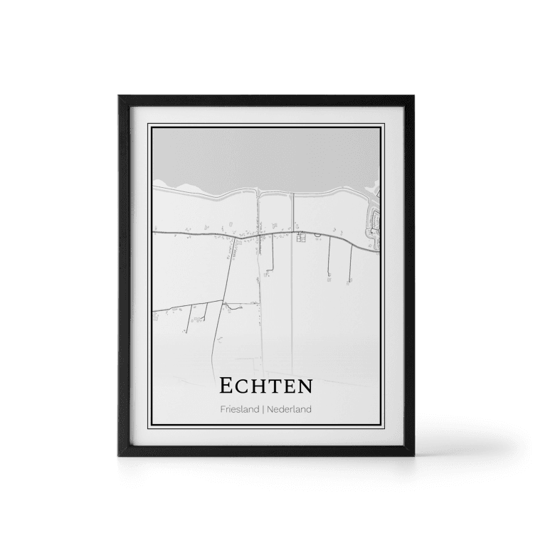 Plattegrond Echten poster