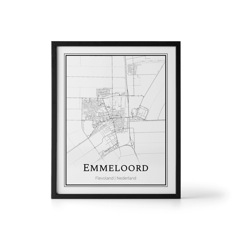 Plattegrond Emmeloord poster