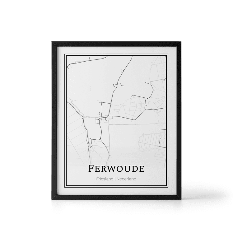 Plattegrond Ferwoude poster