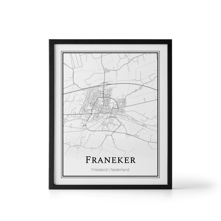 Plattegrond Franeker poster