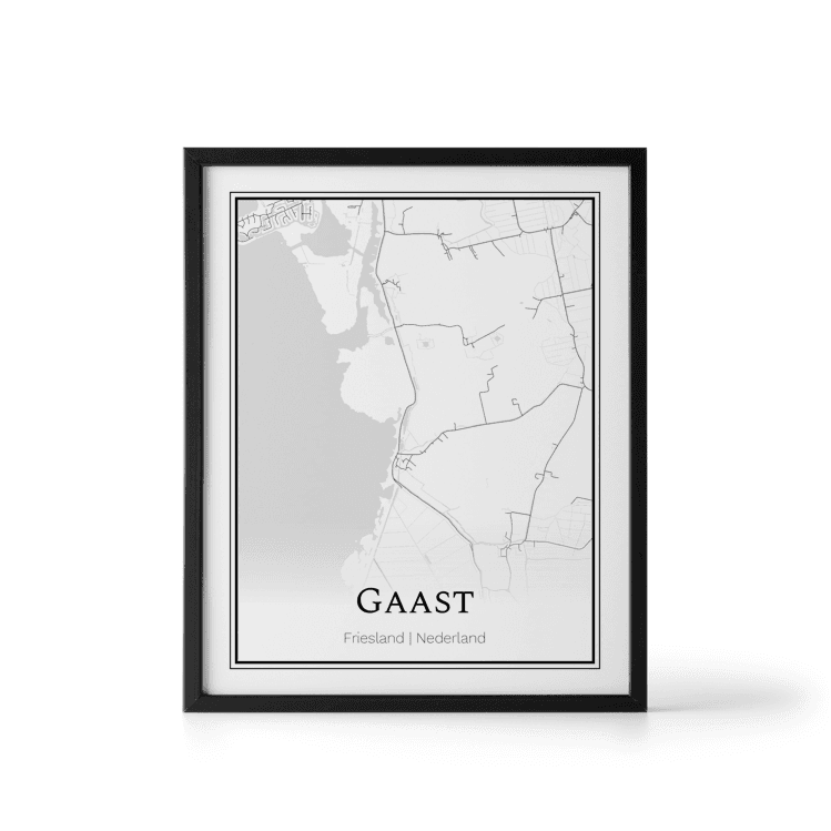 Plattegrond Gaast poster