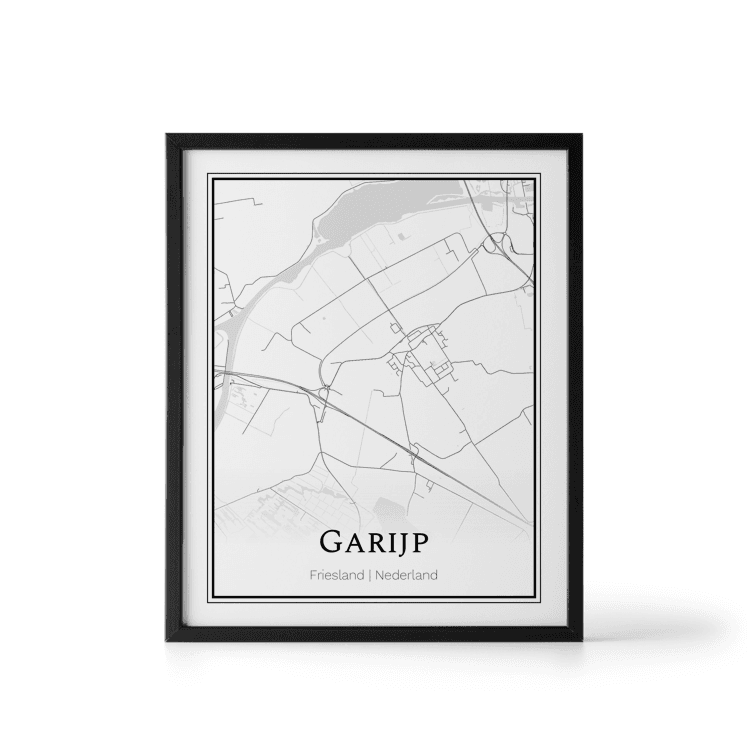 Plattegrond Garijp poster