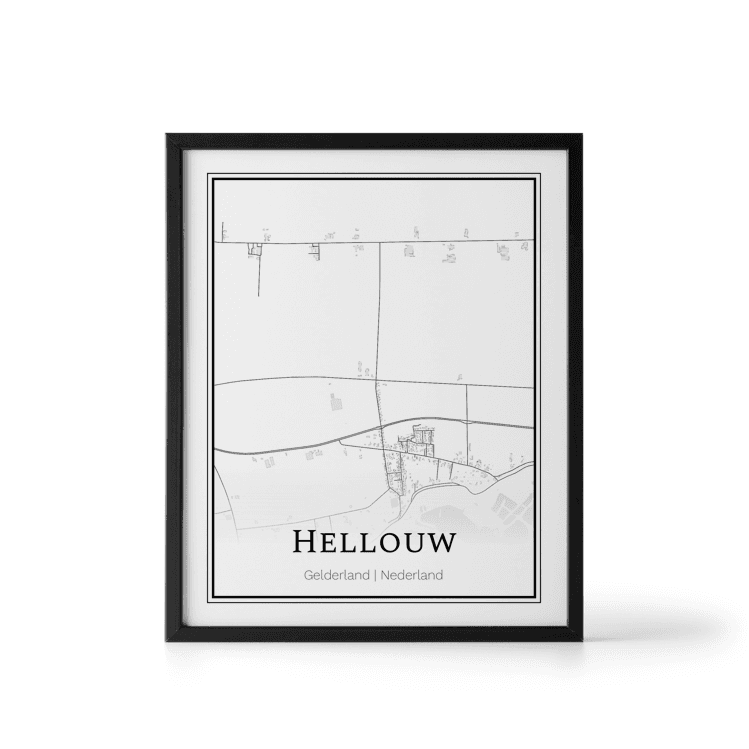 Plattegrond Hellouw poster