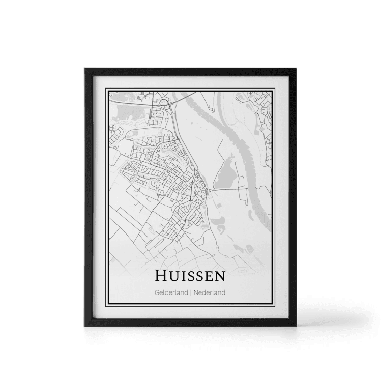 Plattegrond Huissen poster