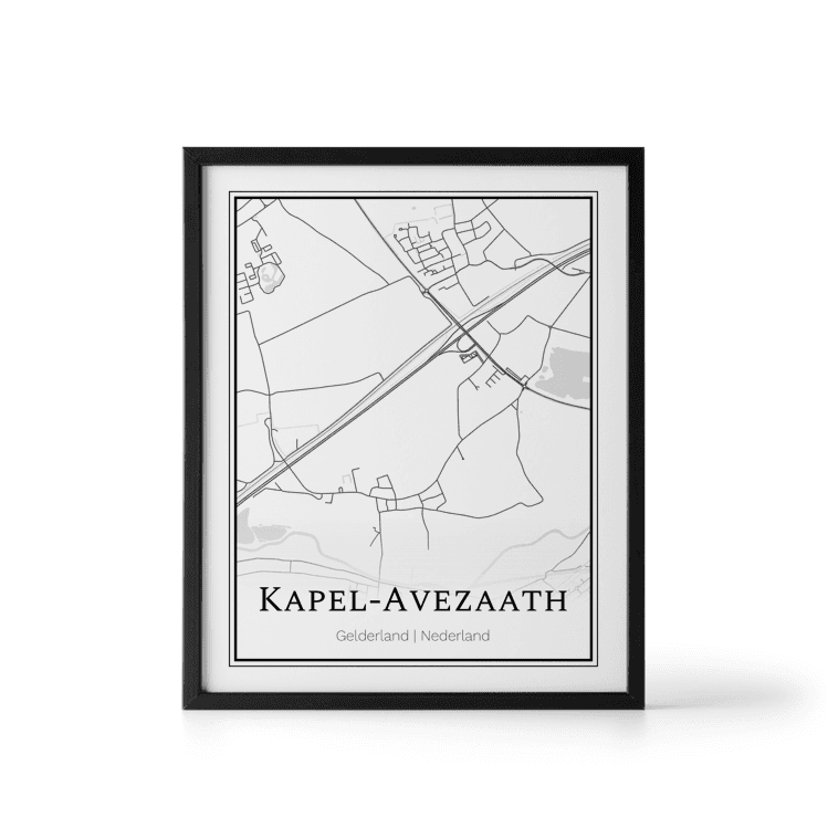 Plattegrond Kapel-Avezaath poster