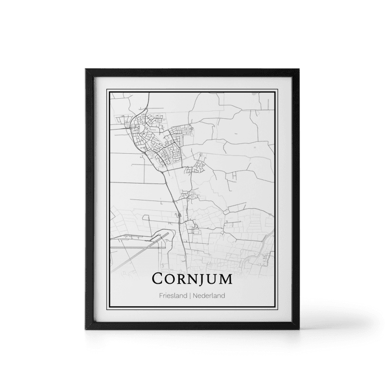 Plattegrond Cornjum poster