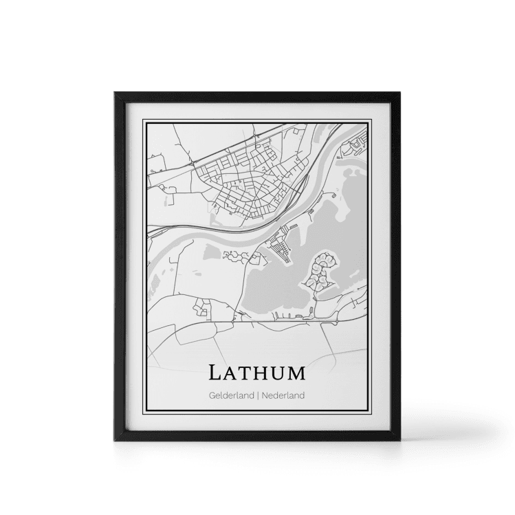 Plattegrond Lathum poster