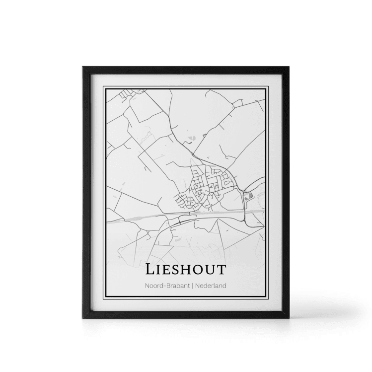 Plattegrond Lieshout poster