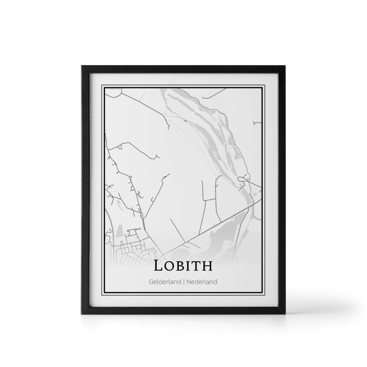 Plattegrond Lobith poster