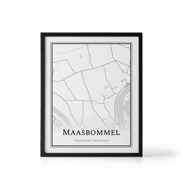 Plattegrond Maasbommel poster