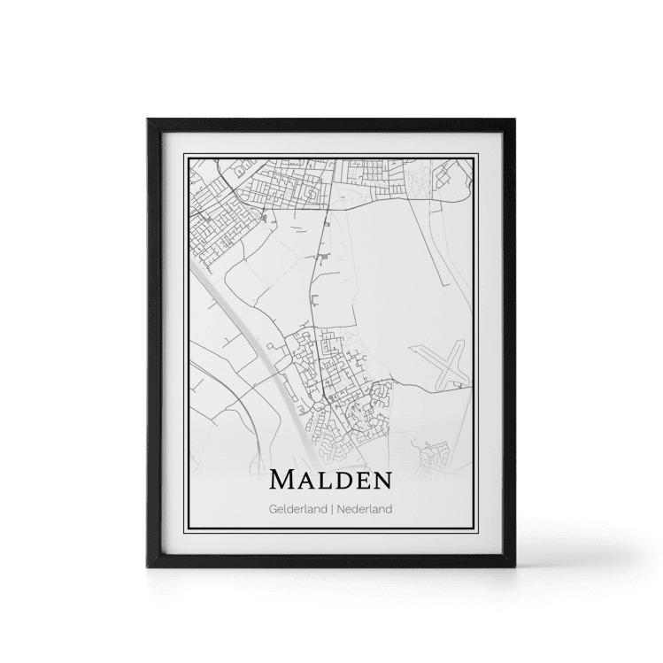 Plattegrond Malden poster