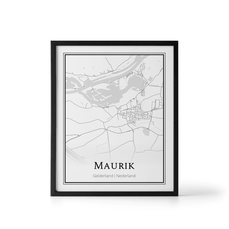 Plattegrond Maurik poster