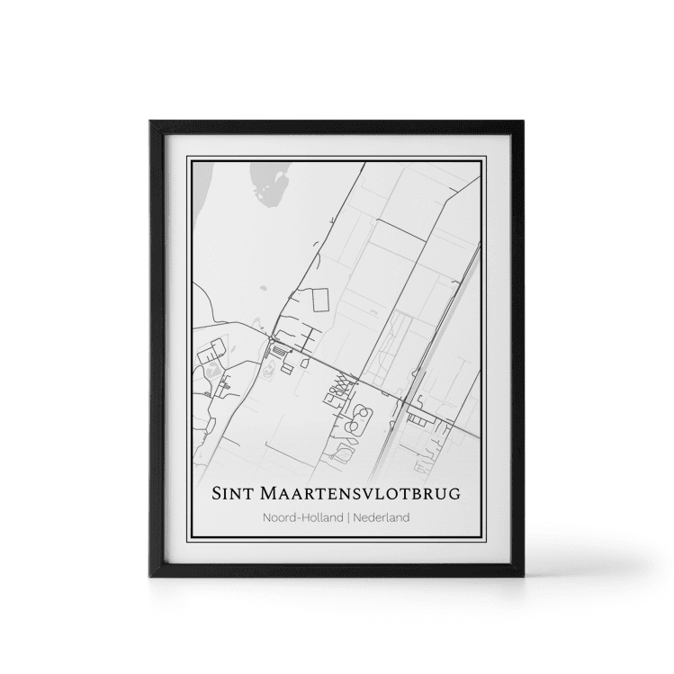 Plattegrond Sint Maartensvlotbrug poster