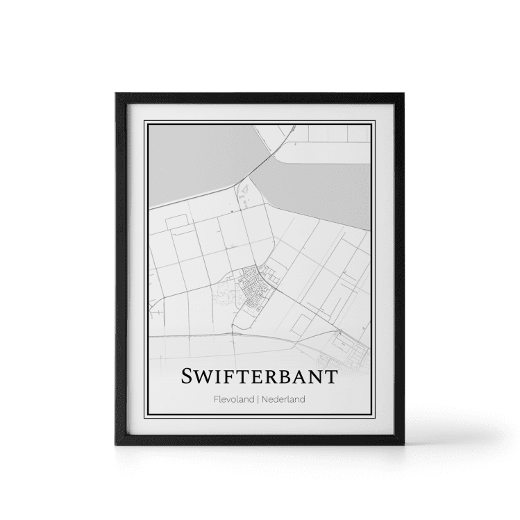 Plattegrond Swifterbant poster