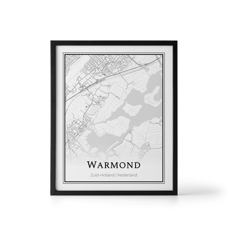 Plattegrond Warmond poster
