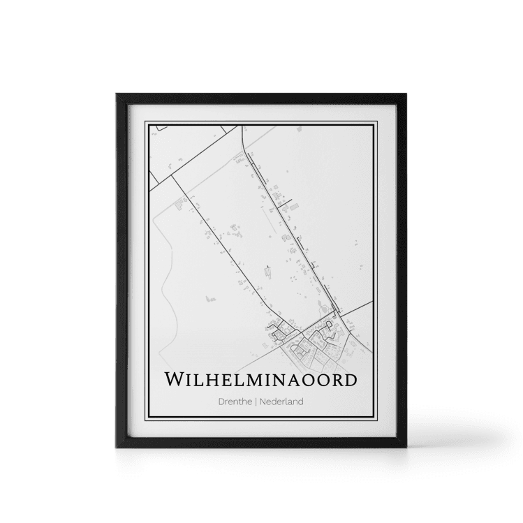 Plattegrond Wilhelminaoord poster