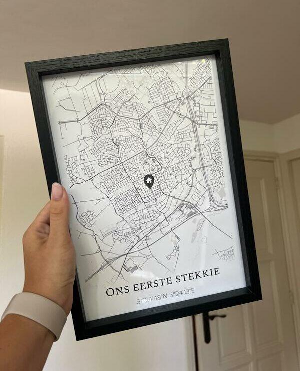 Kaartposter van een bijzondere stad of locatie
